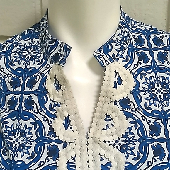 Mudpie Lace Detail Paisley Pattern Dress. Size XS - Picture 4 of 13